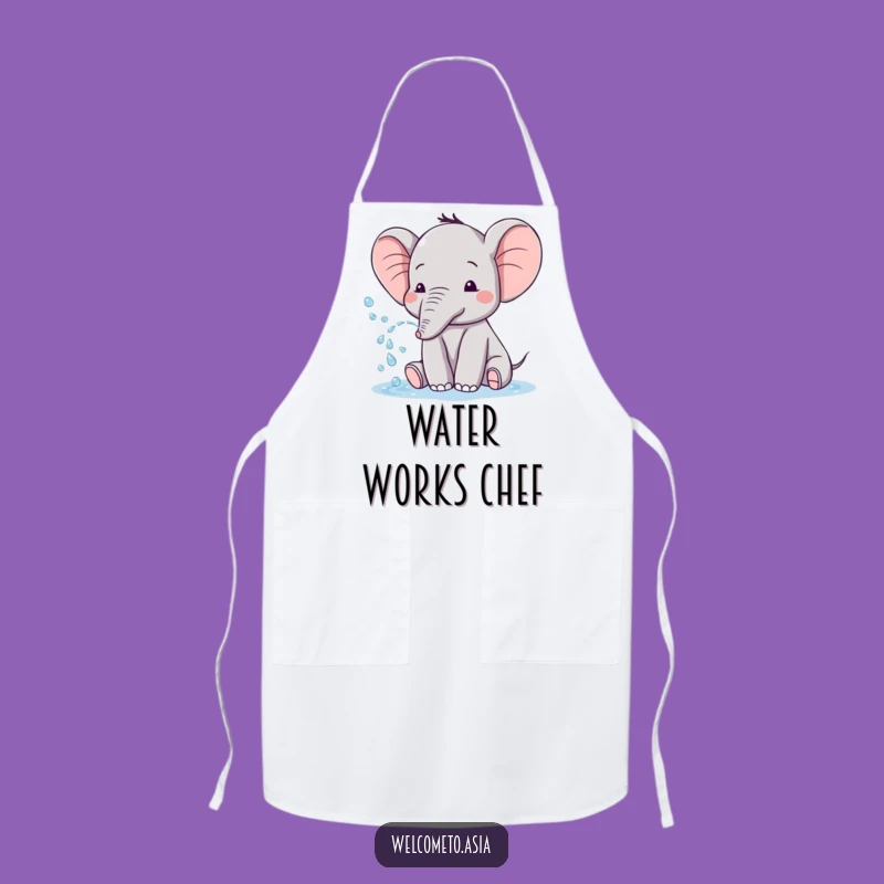 Funny Elephant Tiny Ears Apron: Cook with Playful Splashes & Humor!