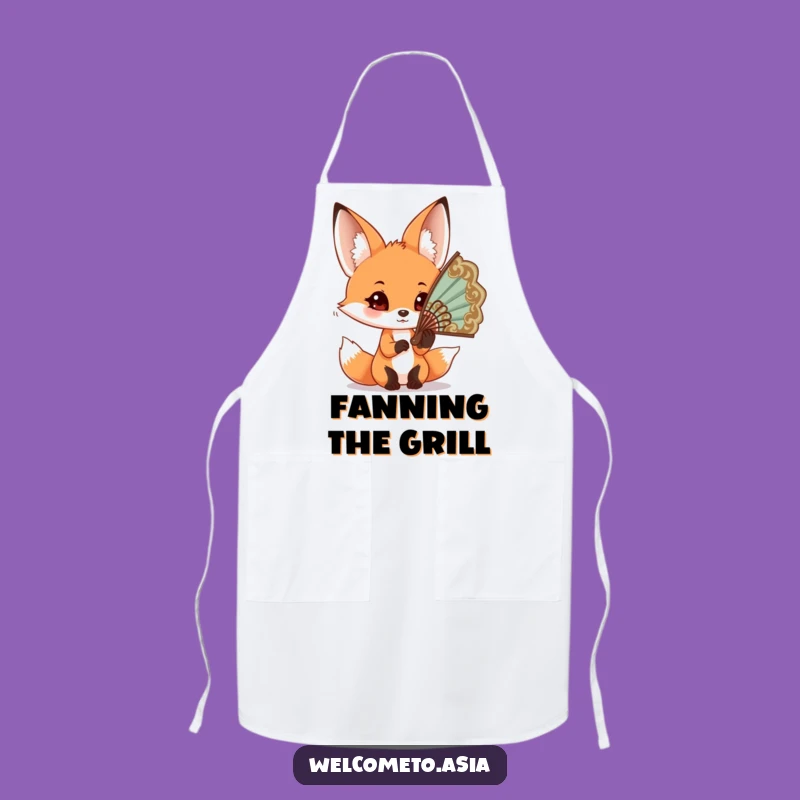 Funny Fox Fan Apron: Fashionable Kitchen Helper, Perfect Funny Gift for Cooks!