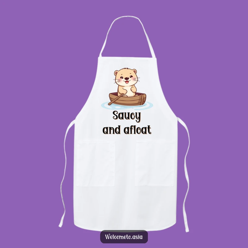 Funny Otter Boat Apron: Cook with a Smile on This Joyful Kitchen Adventure