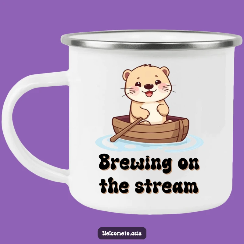 Funny Otter Boat Camping Mug: Adventure and Smiles by the Fire