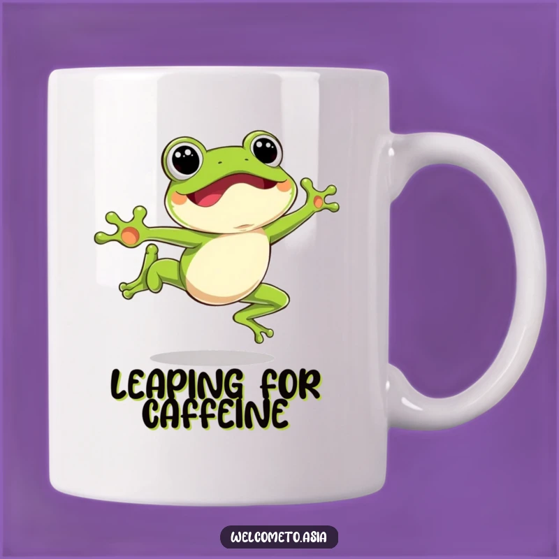 Funny Leaping Frog Mug: Joyful Jumper - Perfect Gift for Frog Lovers