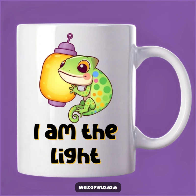 Funny Chameleon Lantern Mug: A Hilarious Colorful Gift for Giggling Reptile Lovers