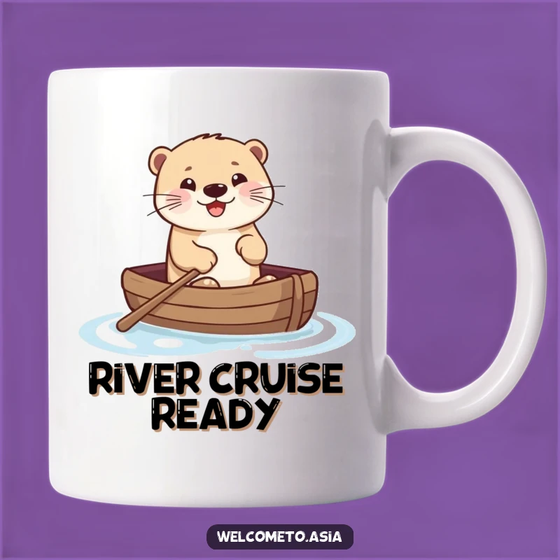 Funny Otter Boat Mug: A Joyful Aquatic Adventure Gift for Smiles