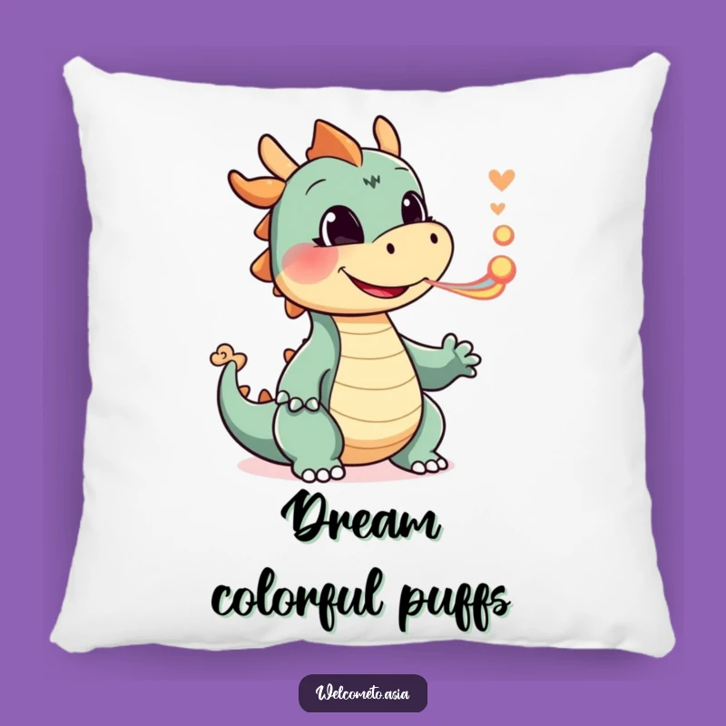 Cozy Funny Smiling Dragon Pillow: Huggable Magic - Comfort Gift
