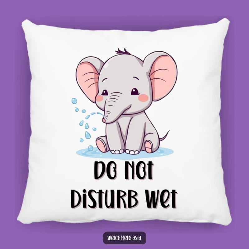 Funny Elephant Tiny Ears Pillow: Snuggle Up with Playful Water Spray Comfort!