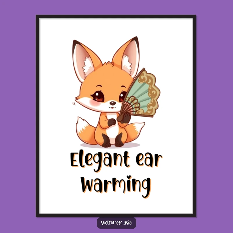 Funny Fox Fan Digital Art: Instant Style Statement, Perfect Funny Gift for Art Lovers!