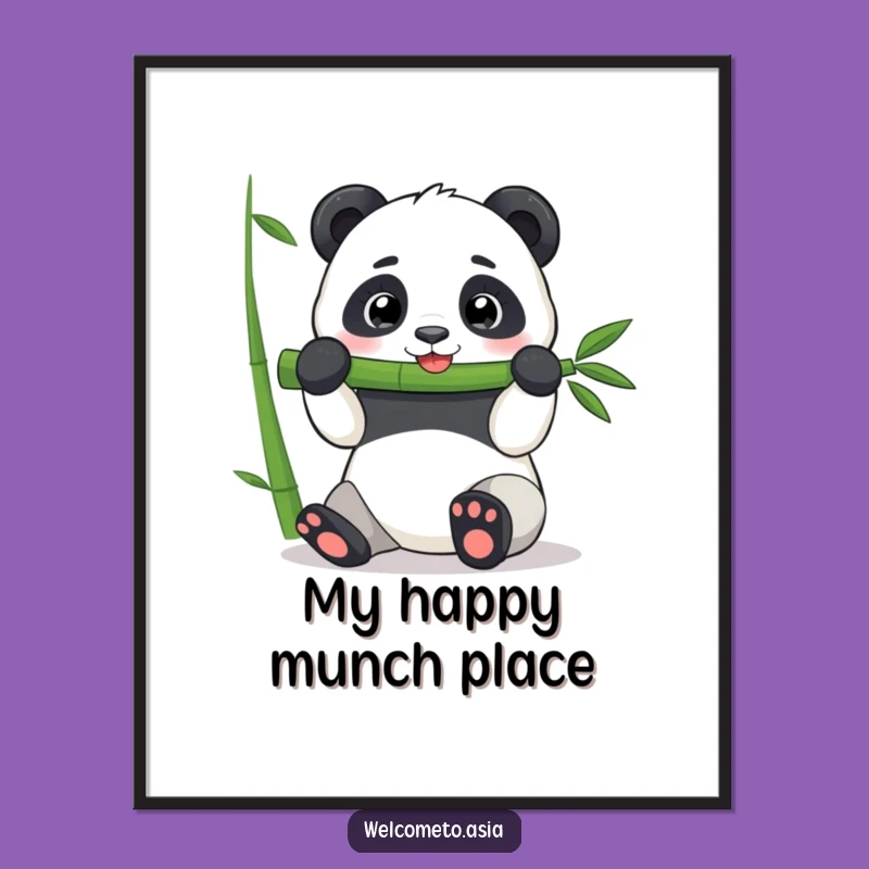 Funny Panda Bamboo Digital Print: Instant Hilarious Art for Your Walls!