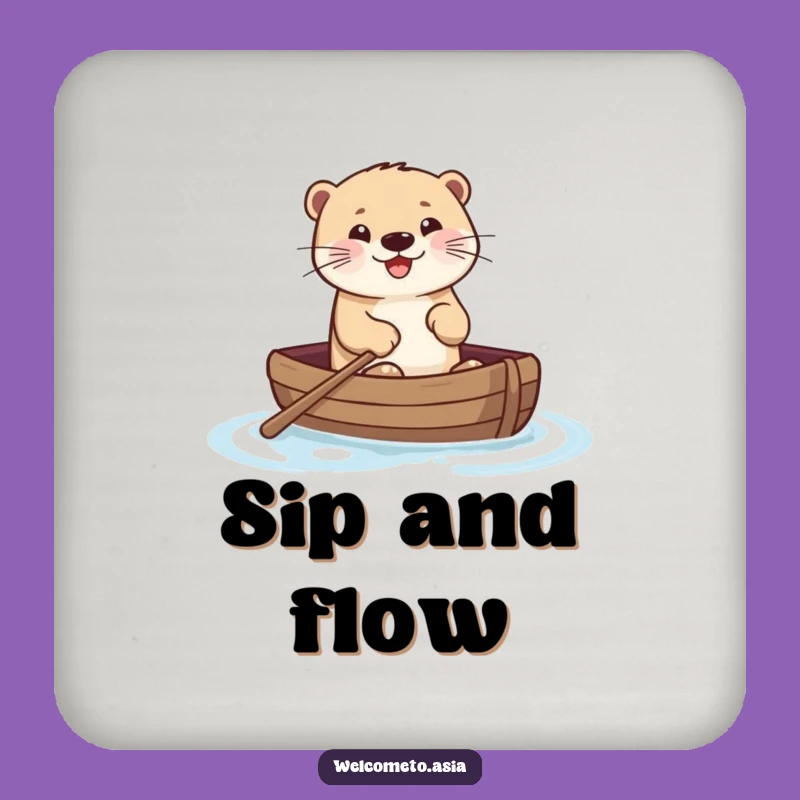 Funny Otter Boat Coasters: Protect Your Surfaces with Aquatic Joy