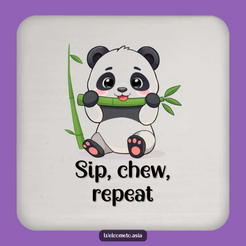 Funny Panda Bamboo Coasters: Protect Surfaces with Hilarious Panda Style!