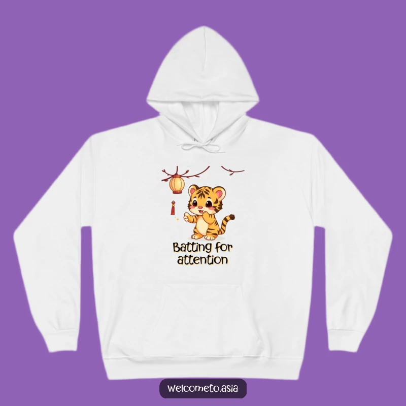 Funny Tiger Cub Lantern Hoodie: Cozy Up with Playful Adventure!