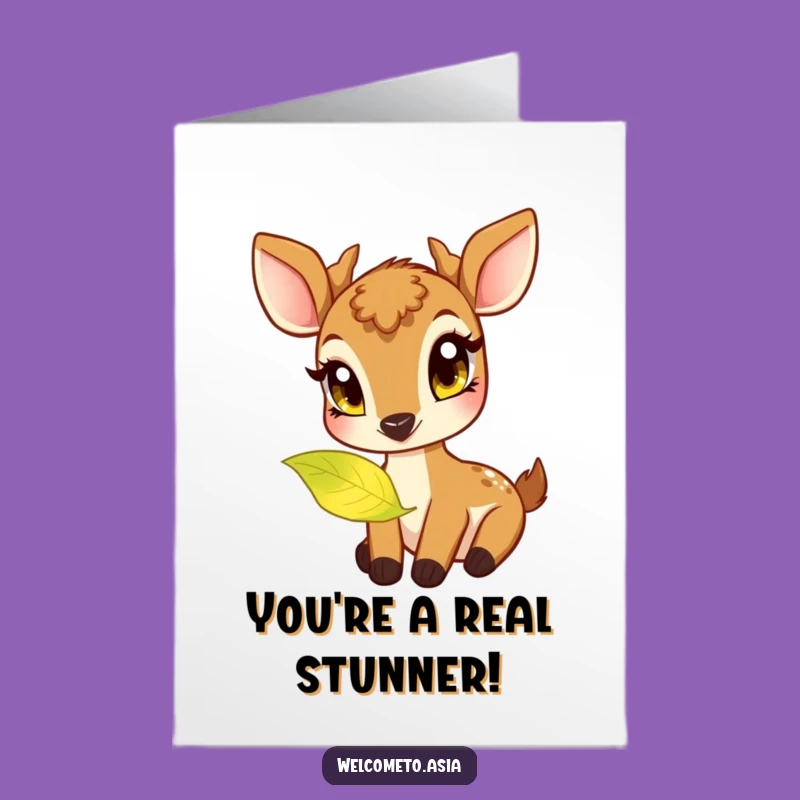 Free Printable Congrats Card: Deer's Gentle Success - Funny Downloadable Gift!