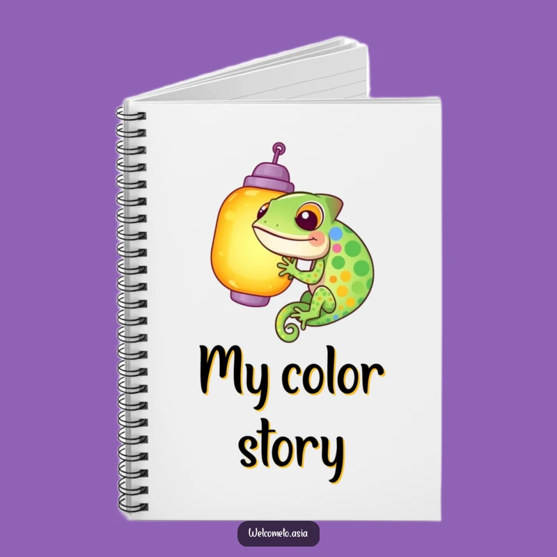 Funny Chameleon Lantern Notebook: Jot Down Ideas with This Hilarious Colorful Journal