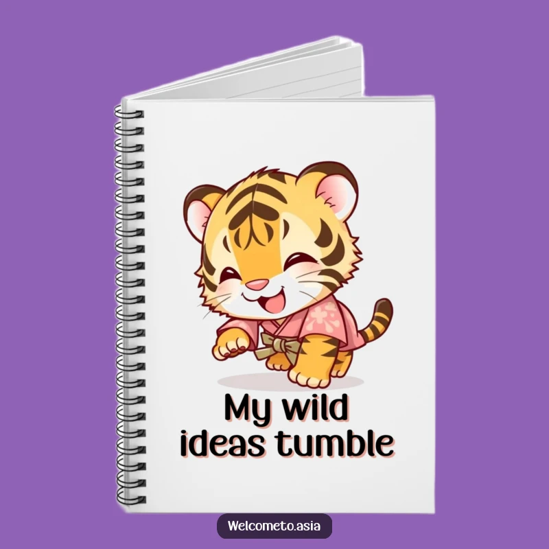 Funny Tiger Cub Kimono Notebook: Jot Down Ideas with This Hilarious & Cute Journal!