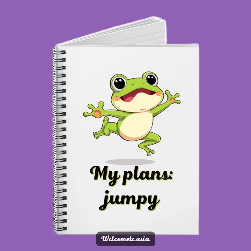 Inspiring Funny Leaping Frog Notebook: Jot Down Energetic Ideas - Gift