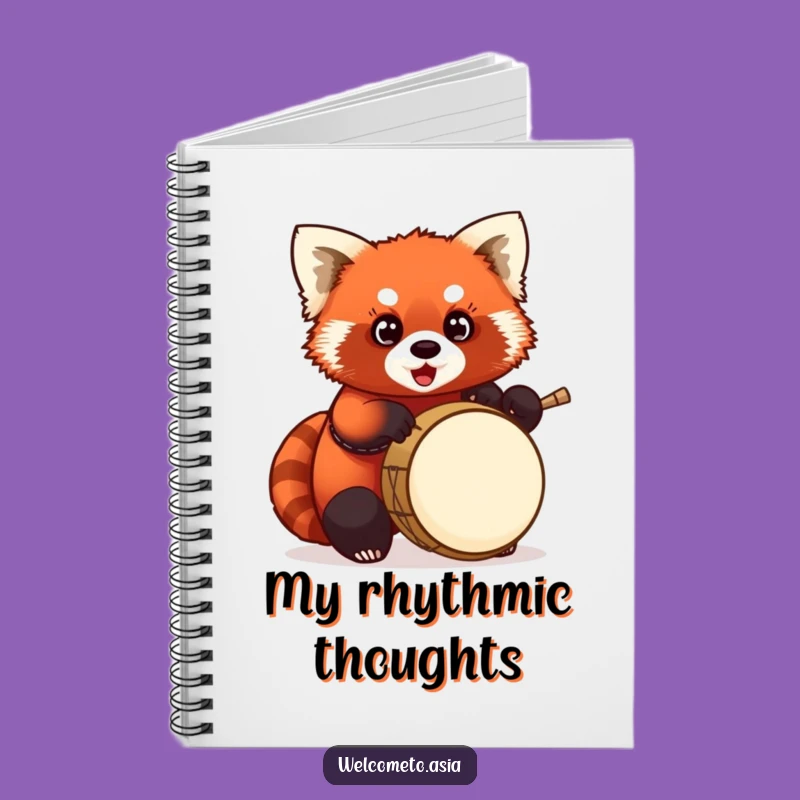 Funny Red Panda Drummer Notebook: Jot Down Beats, Perfect Funny Gift for Songwriters!