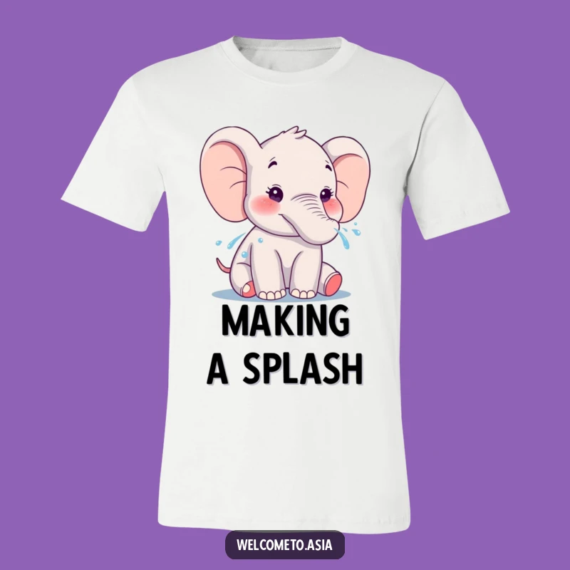 Funny Elephant Water Spray T-Shirt: Wear Your Joyful Spirit!