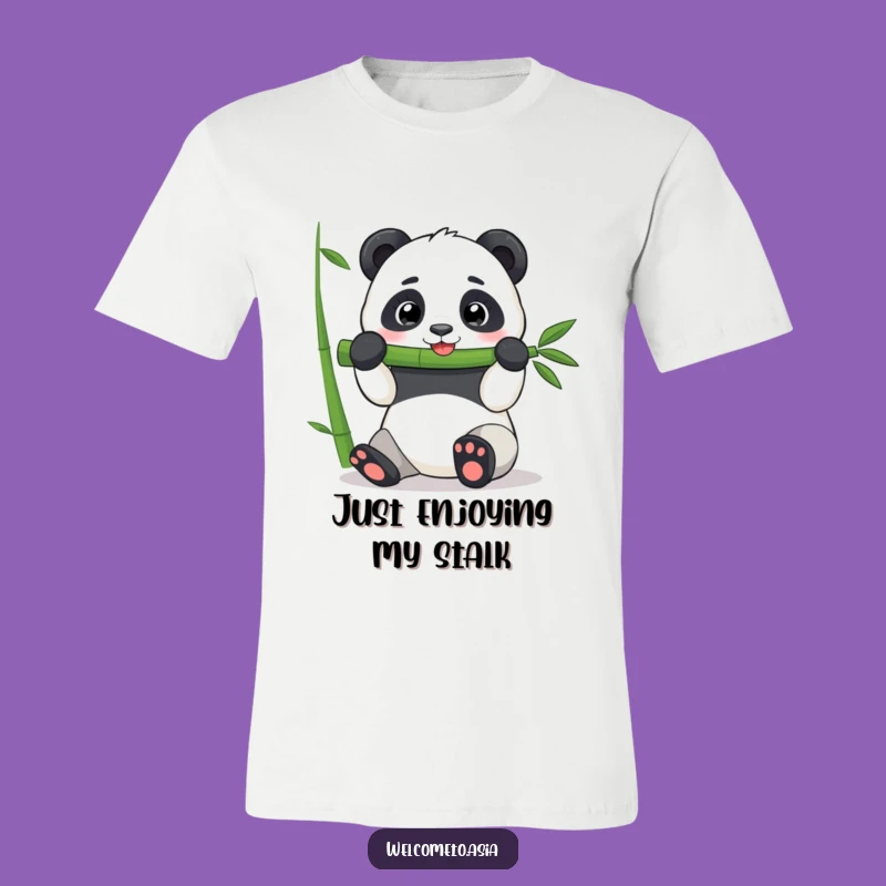 Funny Panda Eating Bamboo T-Shirt: Hilarious Wearable Art for Panda Enthusiasts!
