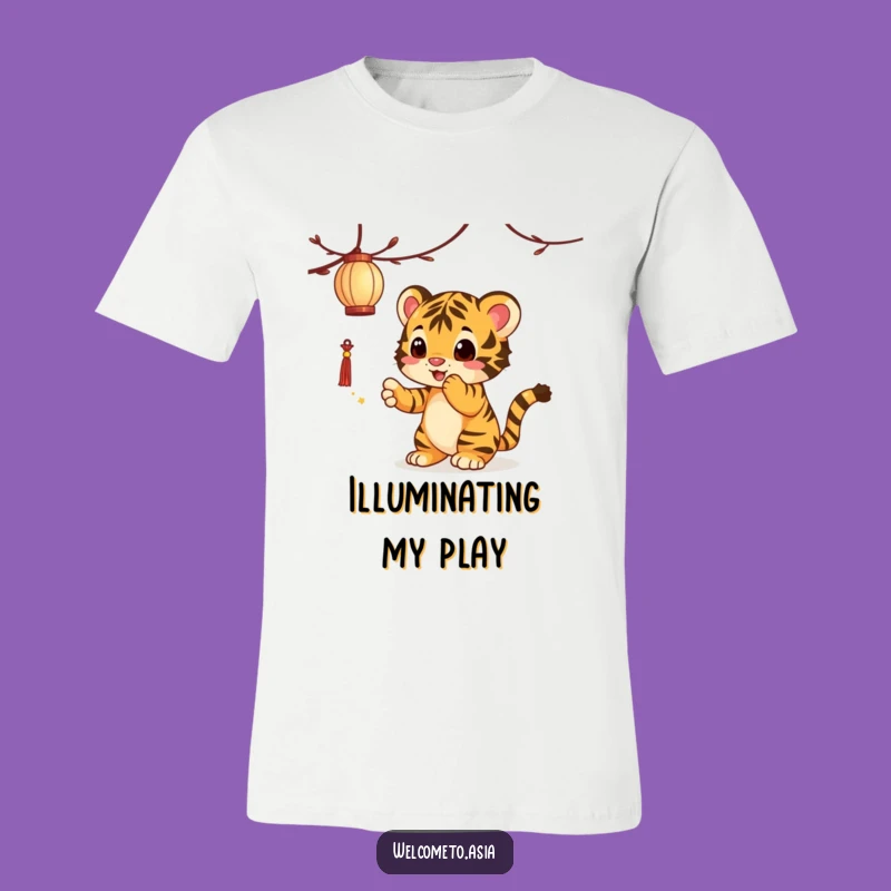 Funny Tiger Cub Lantern T-Shirt: Playful Humor for Adventure Seekers!