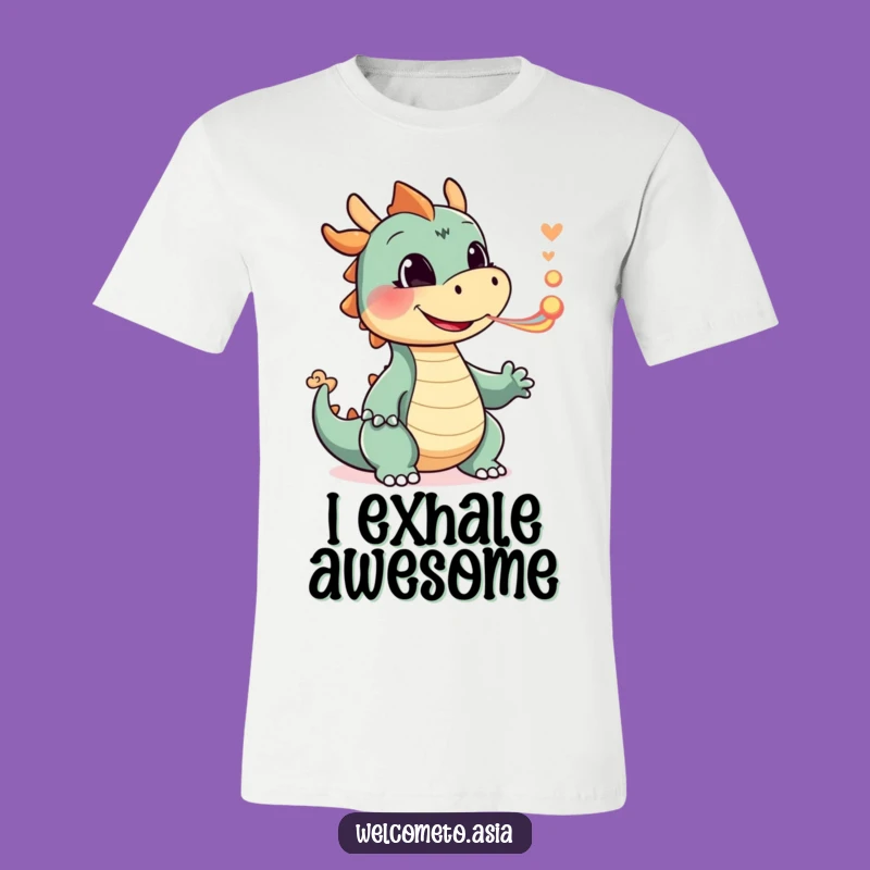 Funny Smiling Dragon T-Shirt: Playful Magic - Unique Gift