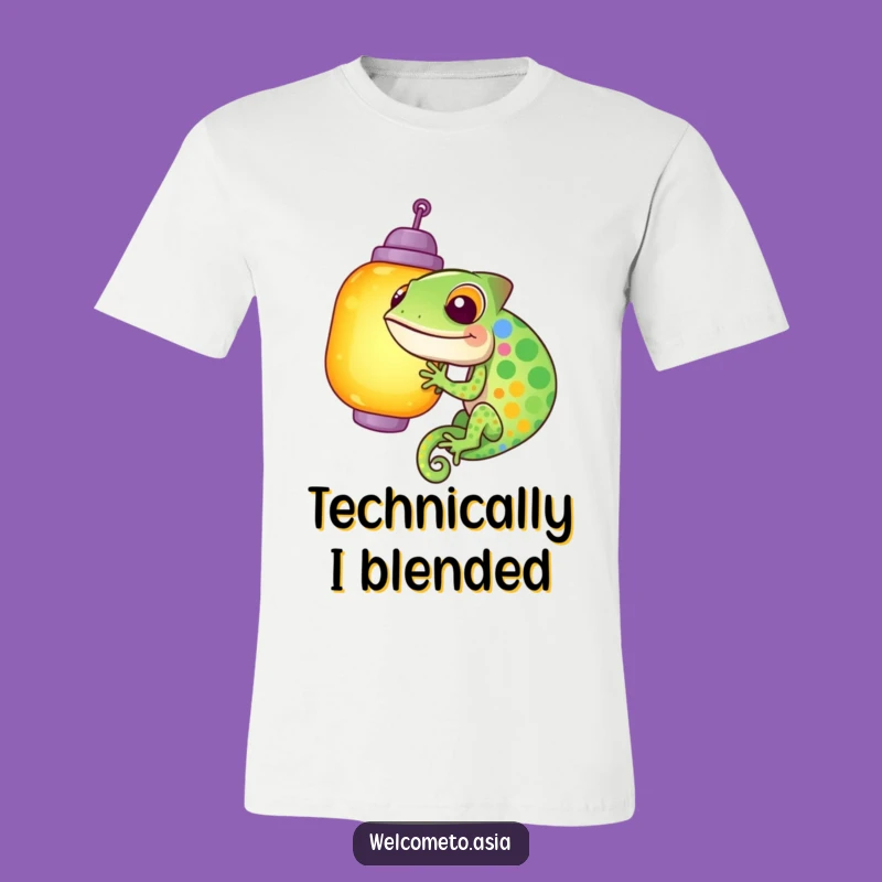 Funny Giggling Chameleon Lantern T-Shirt: A Hilarious Colorful Tee for Fun Lovers