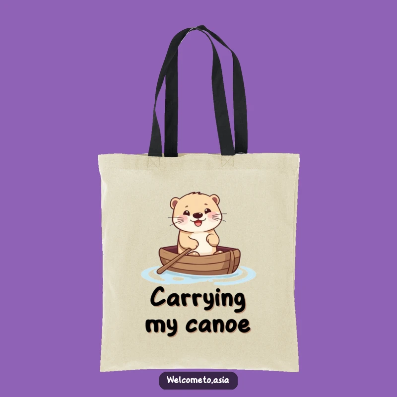 Funny Otter Boat Tote Bag: Carry Your Joyful Essentials in Style