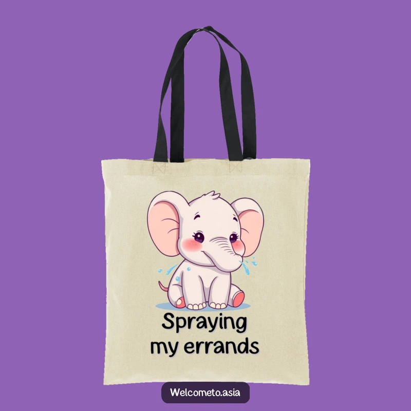 Funny Elephant Water Spray Tote Bag: Carry Your Joy Everywhere!